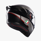 K1 S LAP MATT BLACK/GREY/RED WCL Helmet