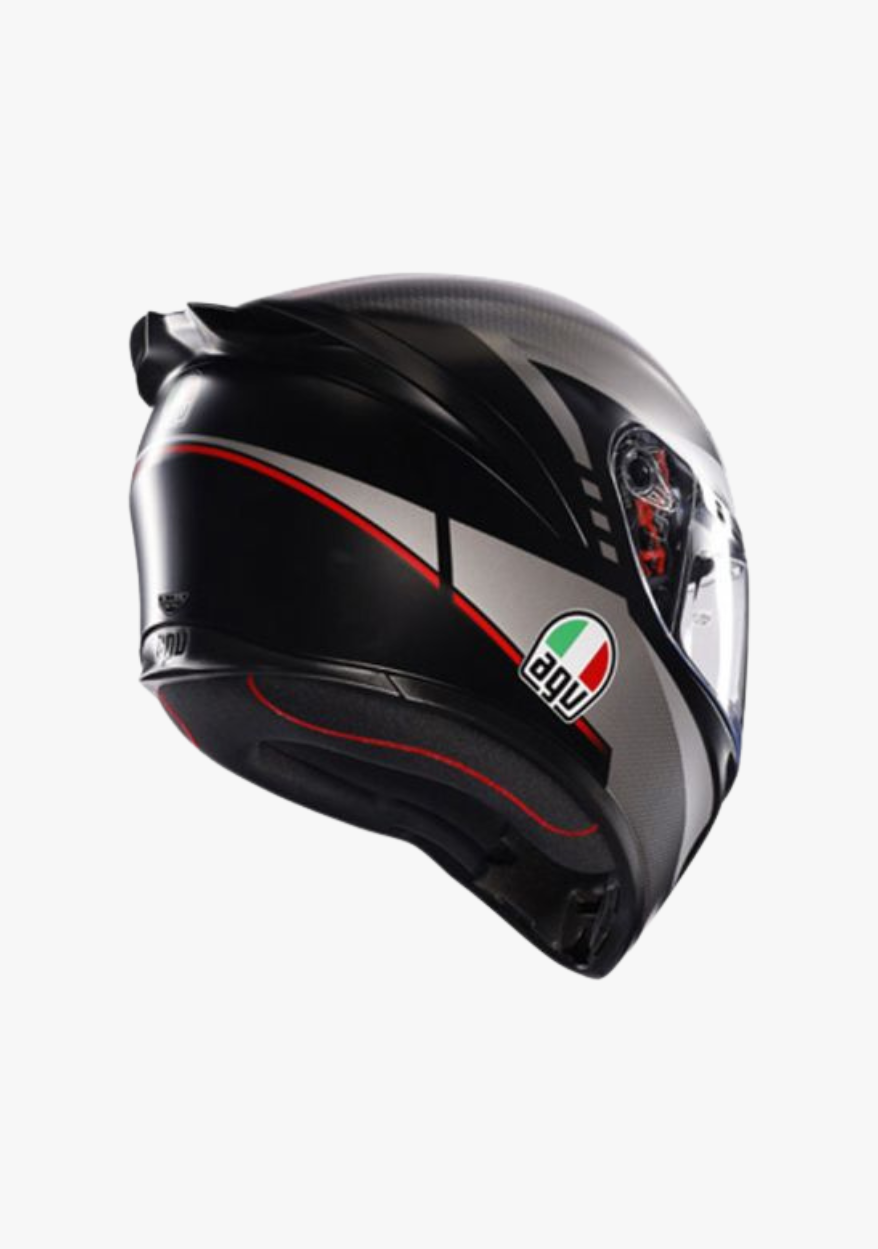 K1 S LAP MATT BLACK/GREY/RED WCL Helmet