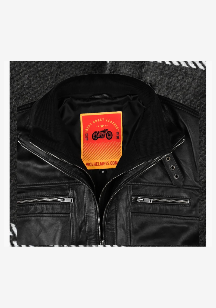 Straight Fashion Leather Jacket with Removable Liner