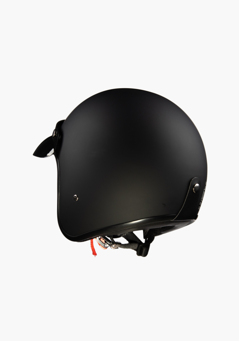 WCL Classic 3/4 Style Motorcycle Helmet Matte Black