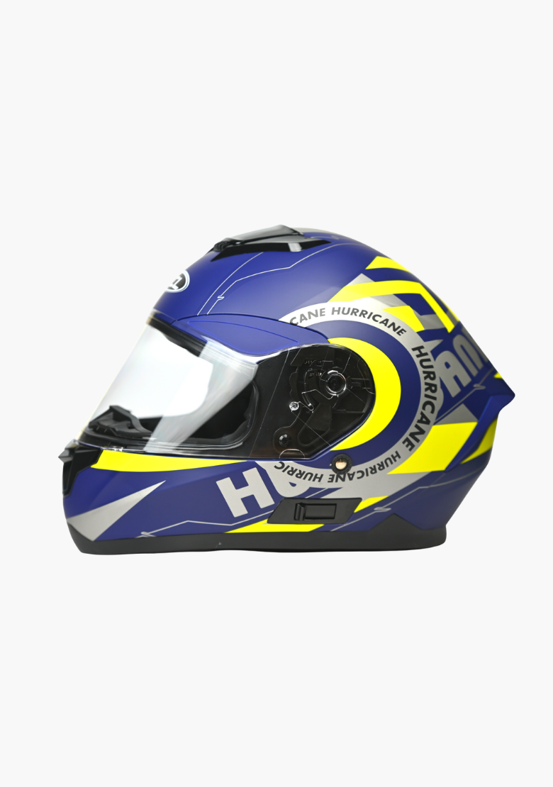 Blue Full Face Motorcycle Helmet