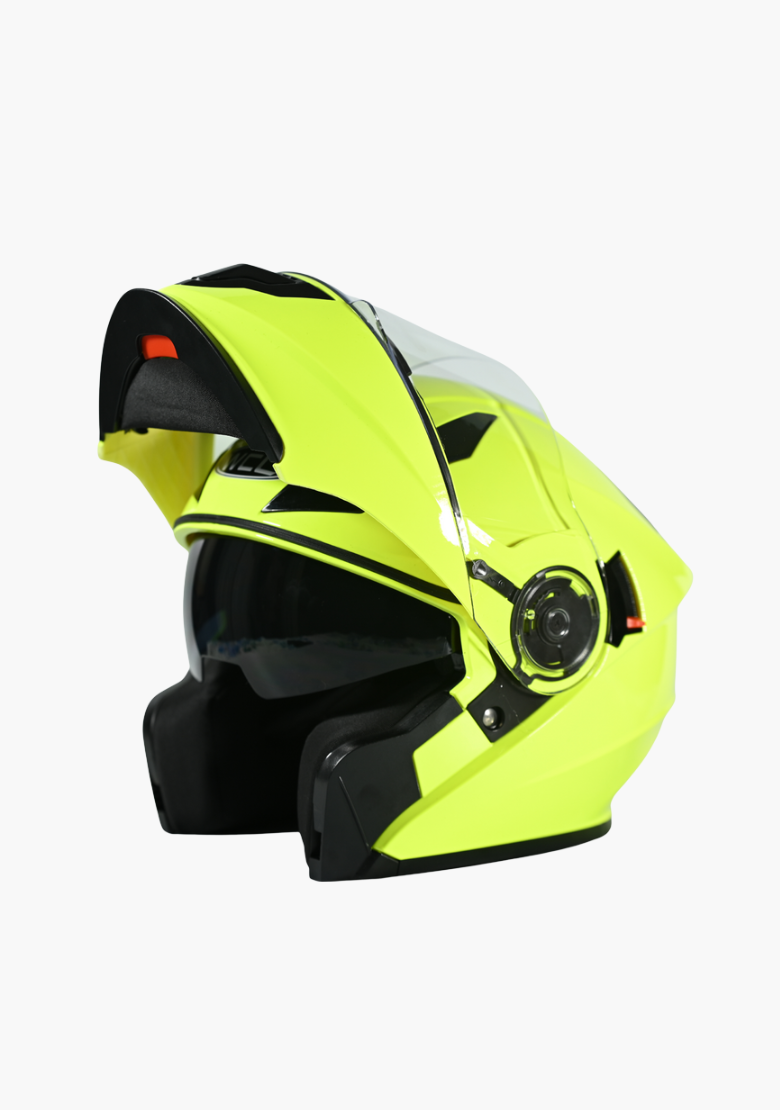1 2 shell yellow motorcycle helmet Yellow Full Face Motorcycle Helmet
