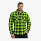 WCL Kevlar Lined Performance Motorcycle Riding Long Sleeve Flannel Shirt  W/T CE Level 1 armor - Green