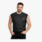 WCL Leather Club Vest w/t Black Hexagon Stitching