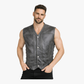 WCL Distressed Grey Ten Pocket Cowhide Leather Vest
