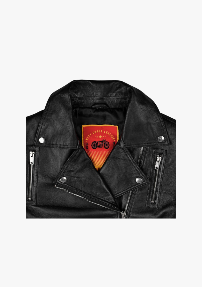 Classic Women's Biker Style Fashion Leather Jacket