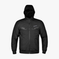Softshell Cordura Armored Motorcycle Waterproof Hoodie w/t CE Level 1 armor - Black
