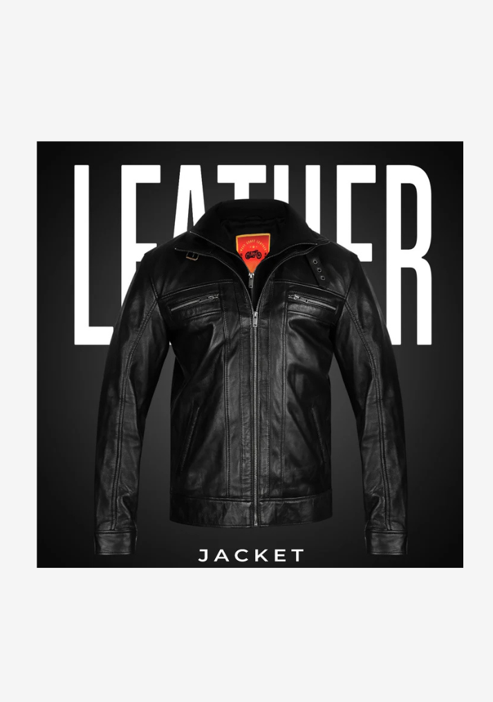 Straight Fashion Leather Jacket with Removable Liner
