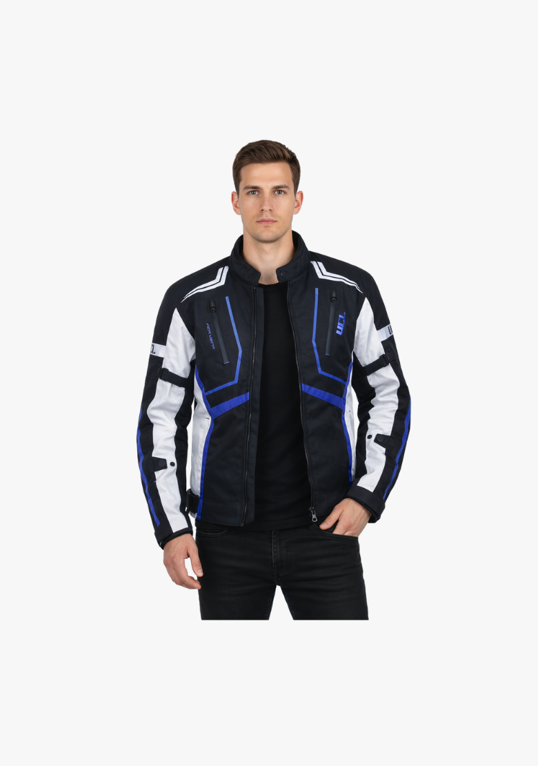 WCL Invader Armoured Motorcycle Cordura Jacket - Blue