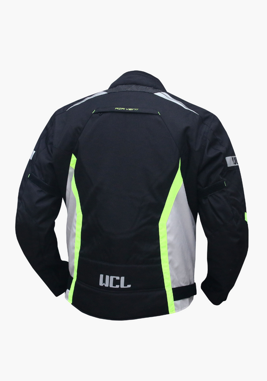 WCL Invader Armoured Motorcycle Textile Jacket - Green