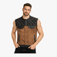 WCL Hybrid Canvas Leather Club Vest w/t Brown Quilted Leather
