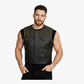 WCL Leather Club Vest w/t Yellow Stitch