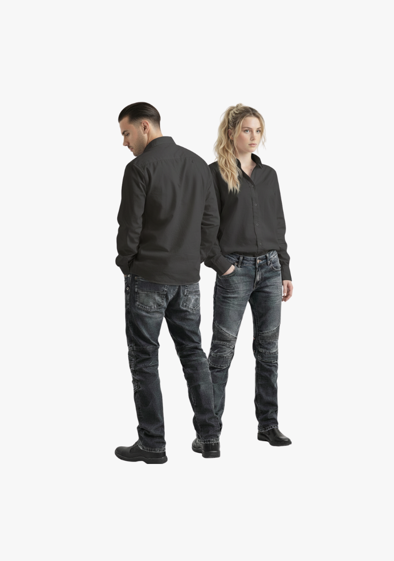 WCL Motorcycle Riding Kevlar Lined Jeans - Black