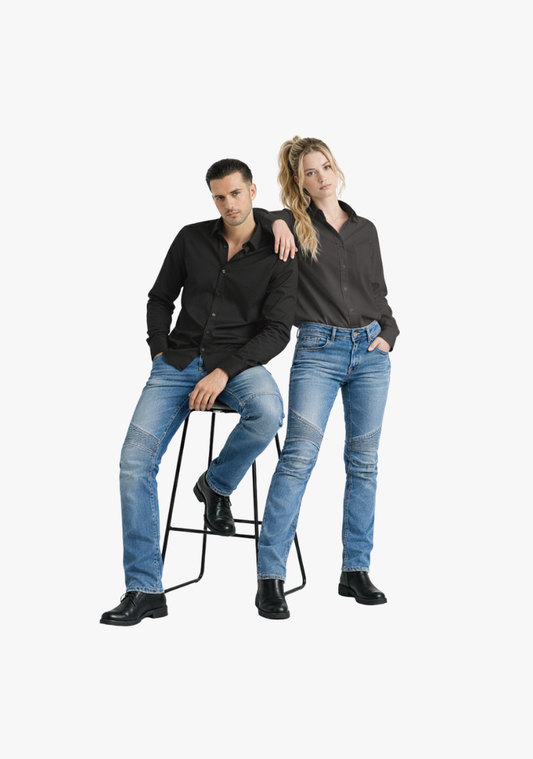 WCL Motorcycle Riding Kevlar Jeans - Light Blue