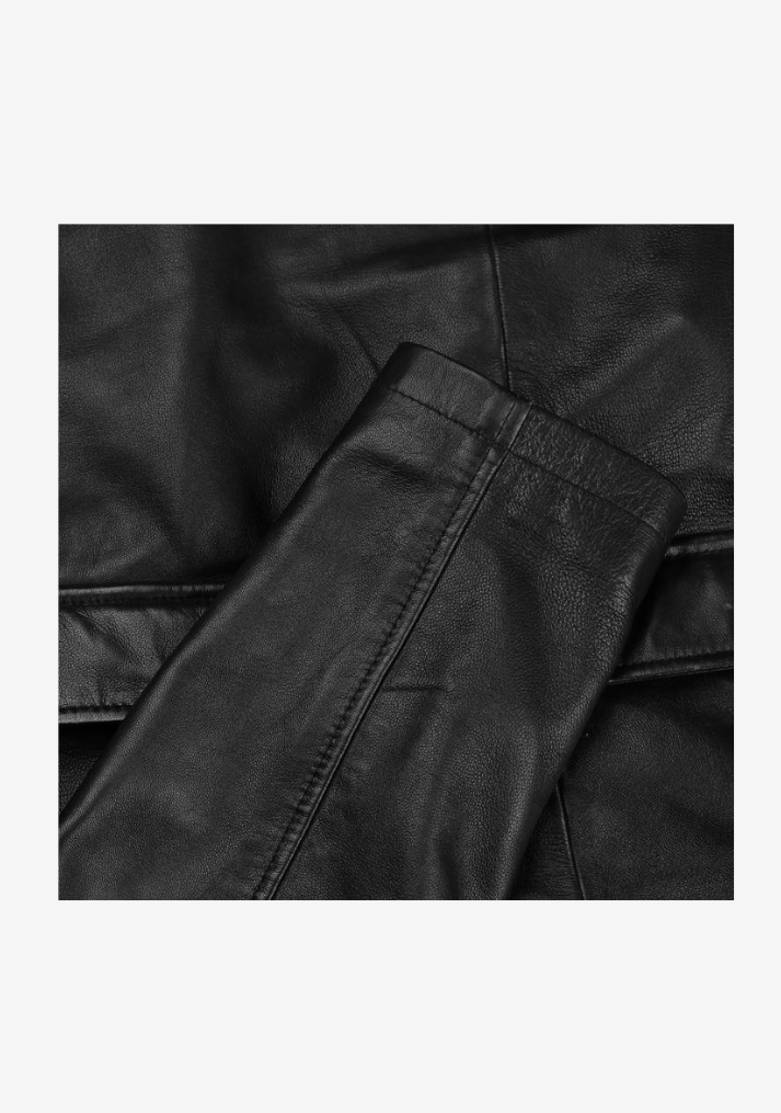 Long Coat Straight Fashion Leather Jacket