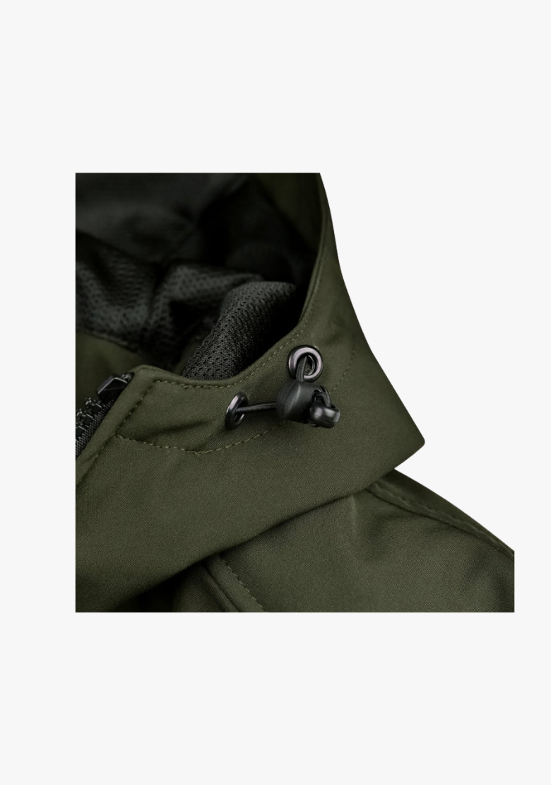 Softshell Cordura Armored Motorcycle Mesh Hoodie w/t CE Level 1 armor - Green