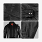 Straight Fashion Leather Jacket with Removable Liner