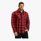 WCL Kevlar Lined Performance Motorcycle Riding Long Sleeve Flannel Shirt  W/T CE Level 1 armor - Red