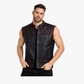 WCL Leather Club Vest w/t Red Lace Shoulder Stitching