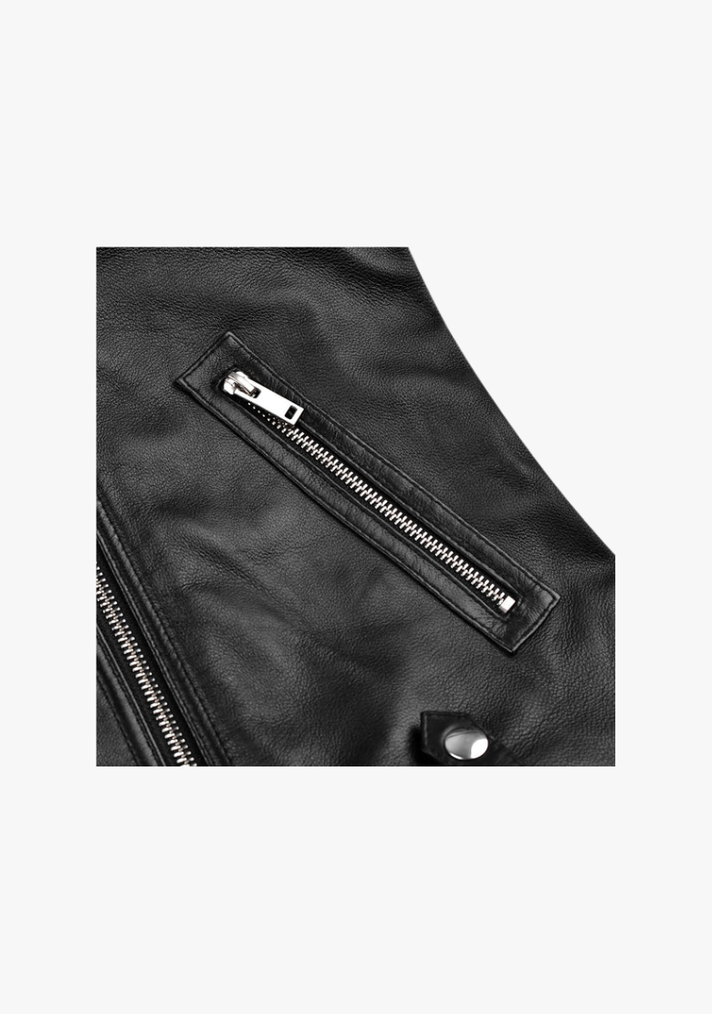 Classic Women's Biker Style Fashion Leather Jacket