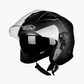 WCL 3/4 W/ Dual Flip Down Faceshields Motorcycle Helmet & Scooter Helmet Matt Black