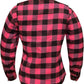 WCL Women's Kevlar Lined Performance Motorcycle Riding Long Sleeve Flannel Shirt  W/T CE Level 1 armor - Pink