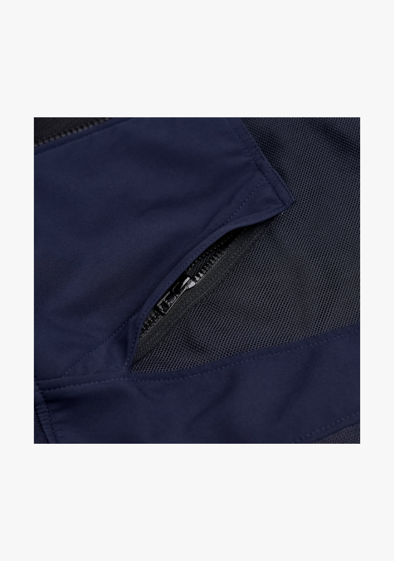 Softshell Cordura Armored Motorcycle Mesh Hoodie w/t CE Level 1 armor - Blue