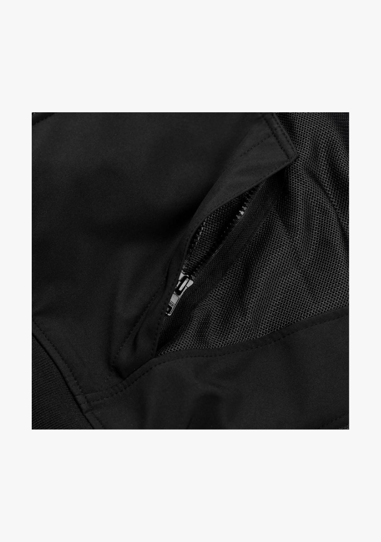 Softshell Cordura Armored Motorcycle Mesh Hoodie w/t CE Level 1 armor - Black