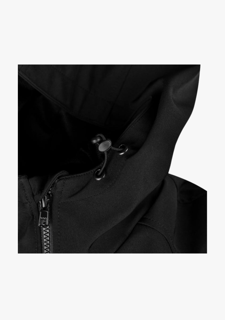 Softshell Cordura Armored Motorcycle Waterproof Hoodie w/t CE Level 1 armor - Black