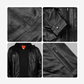 Straight Fashion Leather Jacket with Removable Hood