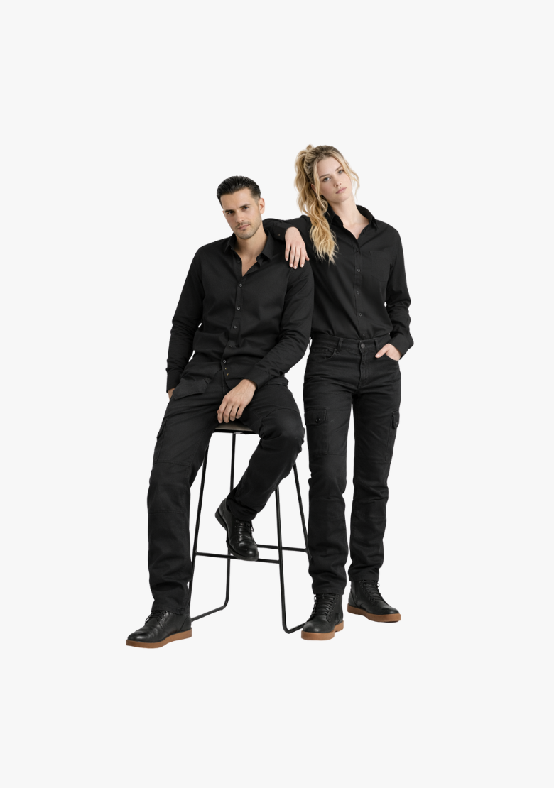 WOMENS TACTICAL RANGER BLACK EASY KEVLAR LINED RIDING PANTS - Bull-it X WCL