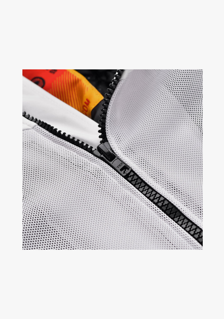 Softshell Cordura Armored Motorcycle Mesh Hoodie w/t CE Level 1 armor - White