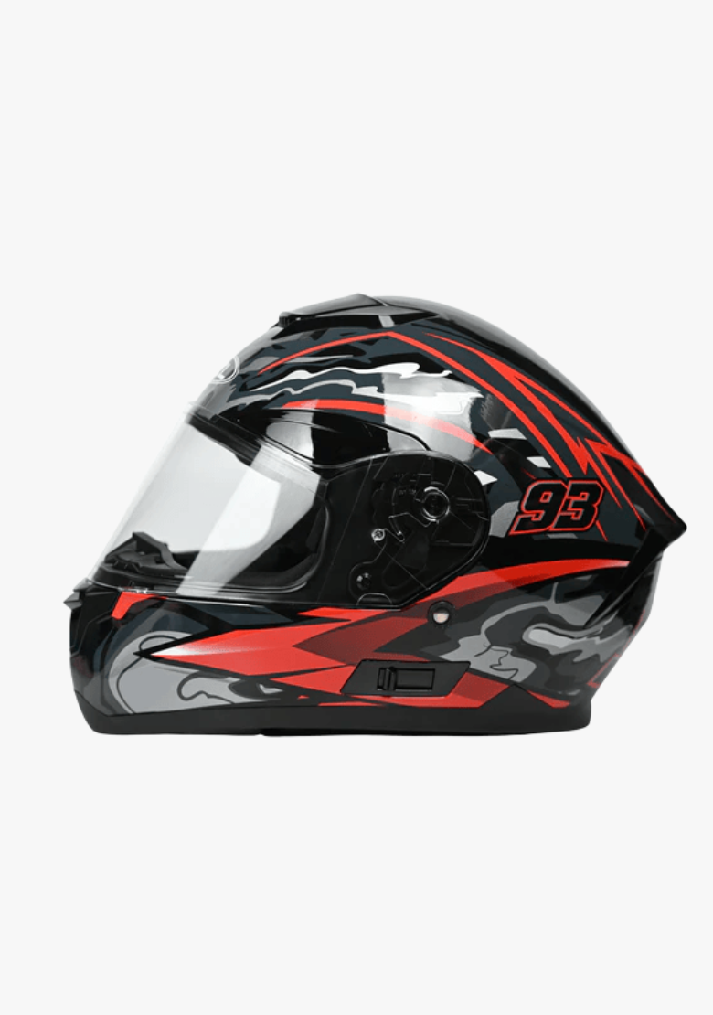 WCL DOT Approved 755 Full Face Motorcycle Full Face Helmet - Mattblack WCL Helmet