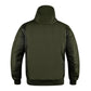 Softshell Cordura Armored Motorcycle Waterproof Hoodie w/t CE Level 1 armor - Black WCL Helmet