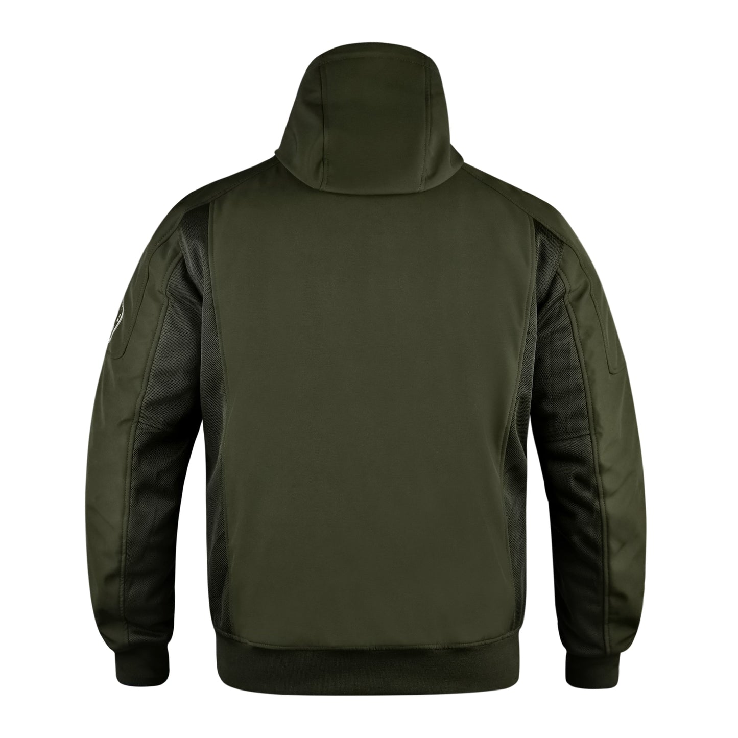 Softshell Cordura Armored Motorcycle Waterproof Hoodie w/t CE Level 1 armor - Black WCL Helmet