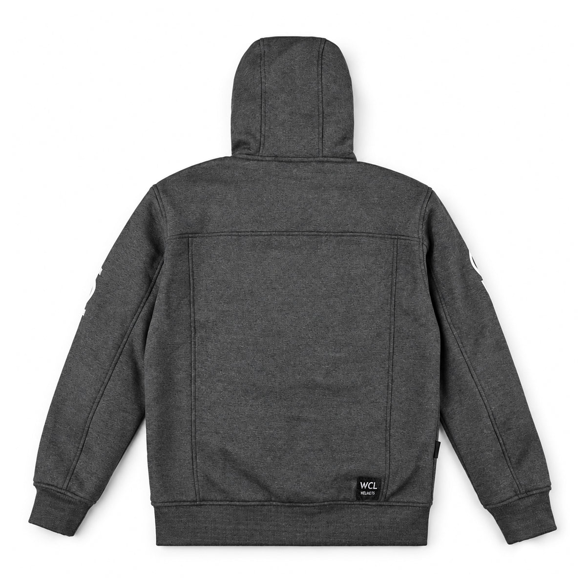 WCL Zippered Armoured Kevlar Lined Motorcycle Riding Hoodie w/t CE Level 1 Armor - Charcoal