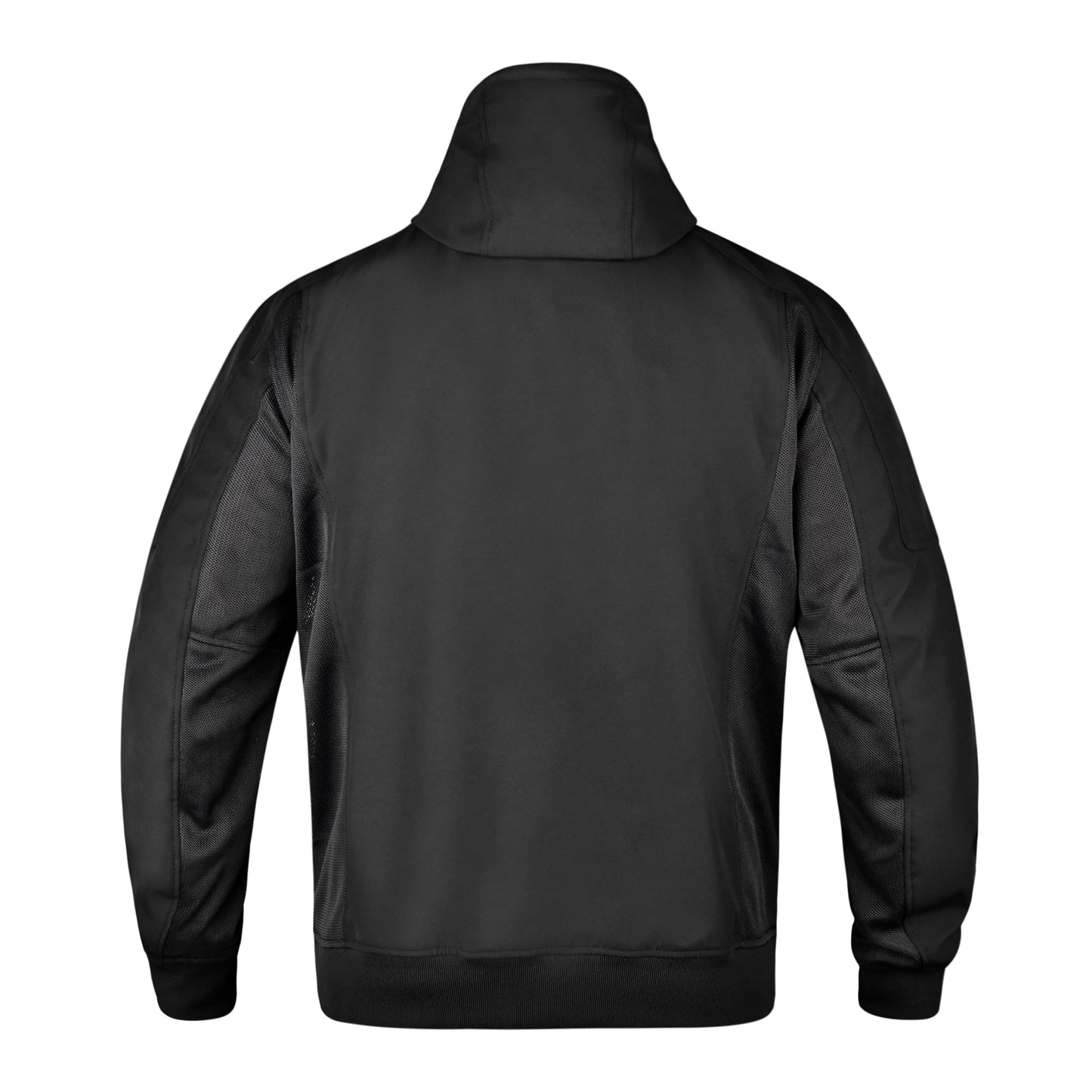 Softshell Cordura Armored Motorcycle Mesh Hoodie w/t CE Level 1 armor - Blue WCL Helmet