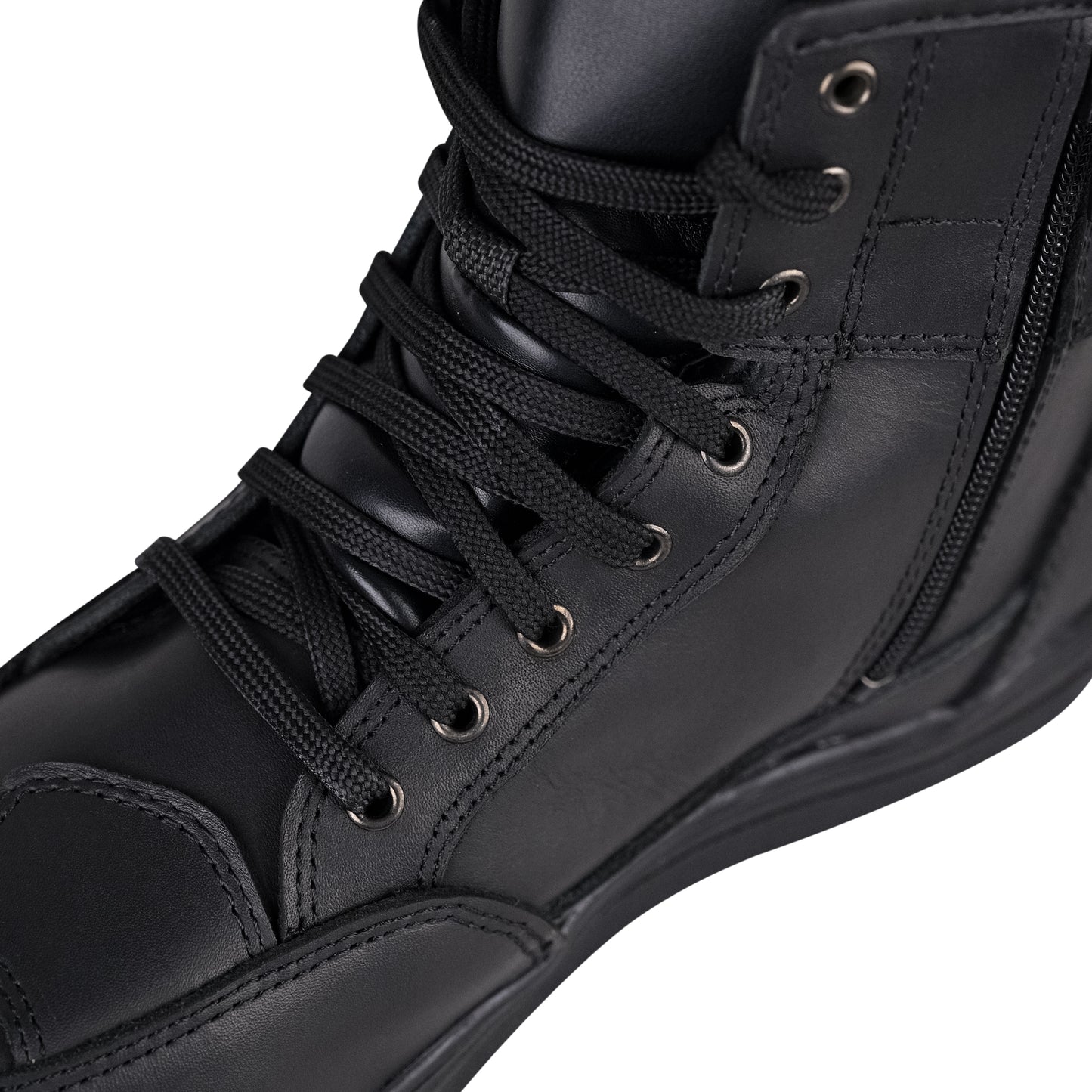 WCL Motorcycle Riding Leather Shoes - Black Sneaker