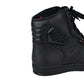 WCL Motorcycle Riding Leather Shoes - Black Sneaker with White Sole WCL Helmet