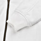 WCL Zippered Armoured Kevlar Lined Motorcycle Riding Hoodie w/t CE Level 1 Armor - White