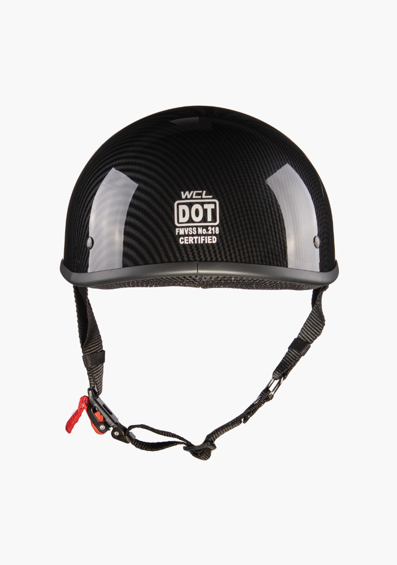 WCL Lightest and Smallest AS/NZ Beanie Motorcycle Half Helmet - Carbon Fibre