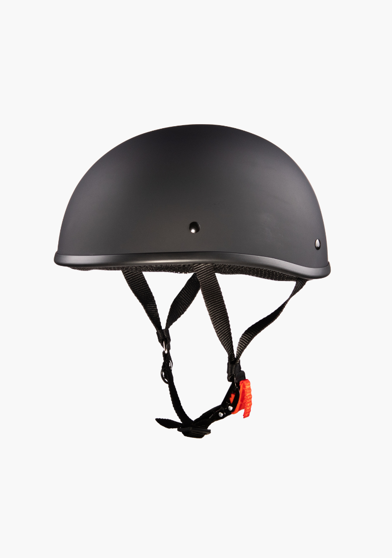 WCL Lightest and Smallest DOT Beanie Motorcycle Half Helmet - Matte Black