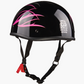 WCL Lightest and Smallest AS/NZ Beanie Motorcycle Half Helmet - Pink Stripes
