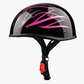 WCL Lightest and Smallest AS/NZ Beanie Motorcycle Half Helmet - Pink Stripes