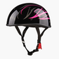 WCL Lightest and Smallest AS/NZ Beanie Motorcycle Half Helmet - Pink Stripes
