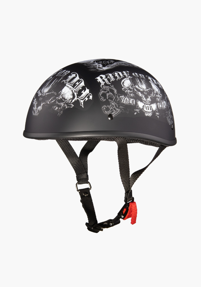 Ride or Die Beanie Motorcycle Half Helmet – Bold & Rebellious