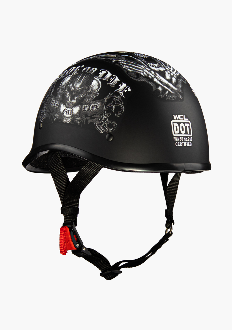 World's smallest Polo Motorcycle Half Helmet Ride or Die – WCL Helmet