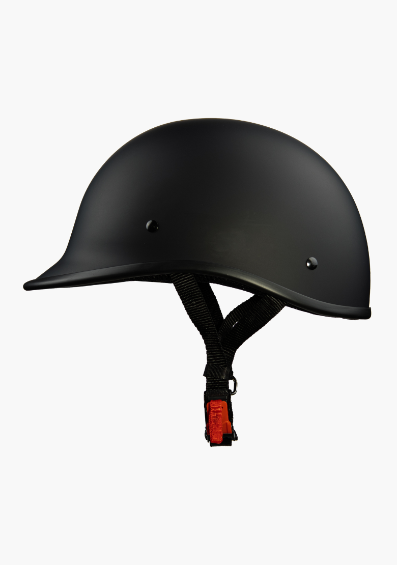Polo Motorcycle Half Helmet Matte Black