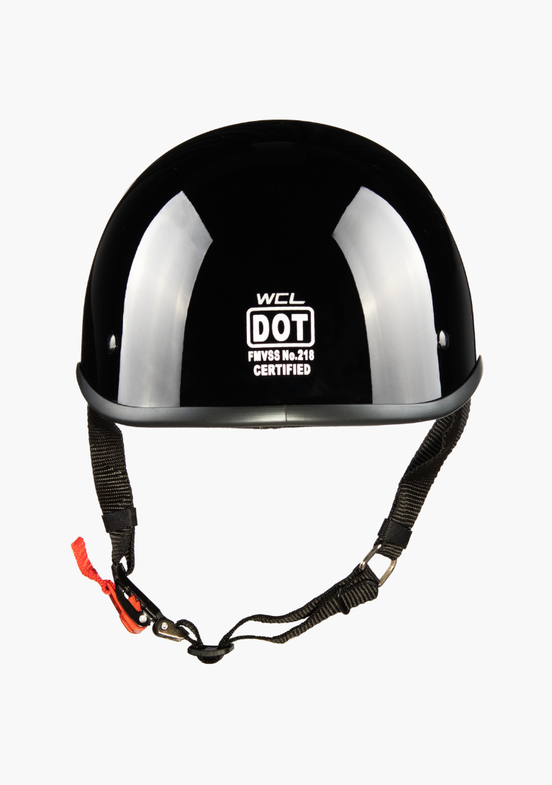 Twister Polo Motorcycle Half Helmet Gloss Black