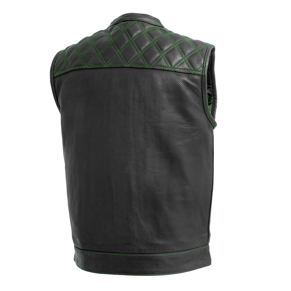 WCL Leather Club Vest w/t Green Lace WCL Helmet